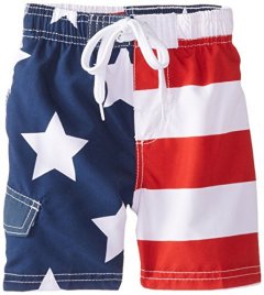 卡努冲浪的美国国旗泳裤